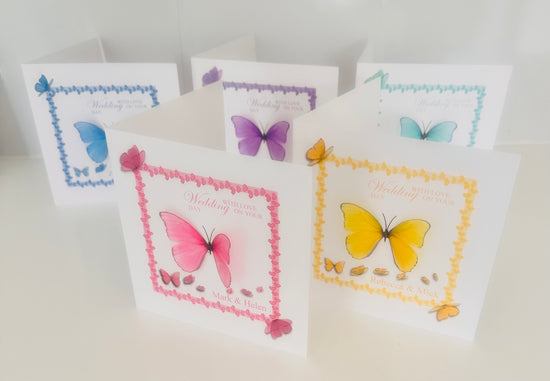 3d Butterfly Card. Personalised Butterfly