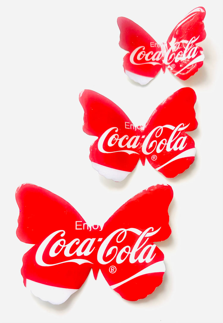 Recycled Coca Cola outdoor butterfly