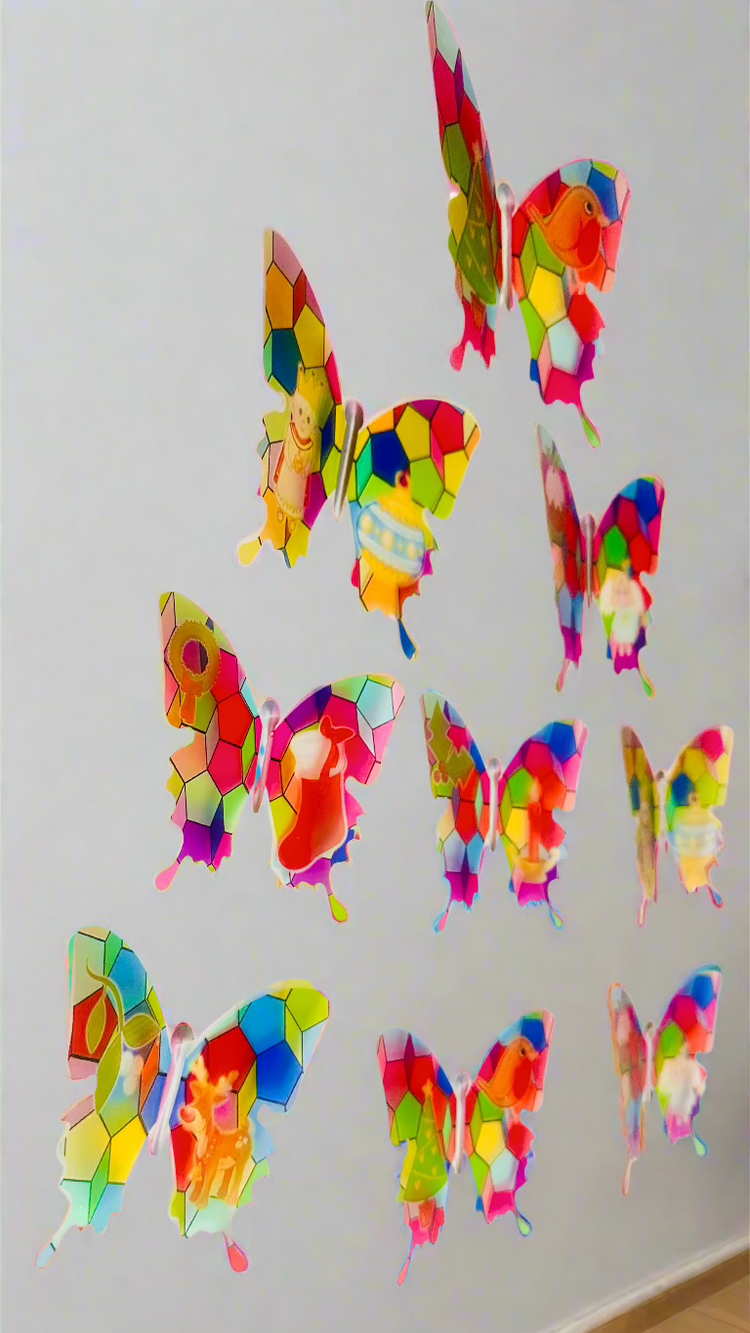 Christmas butterfly wall stickers