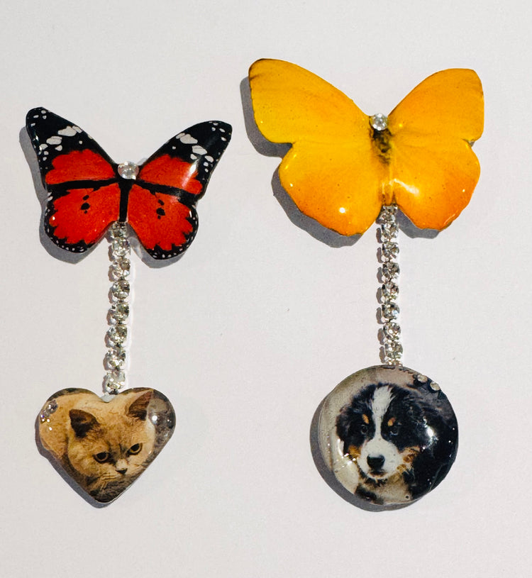 Memorial pet pins personalised with photo