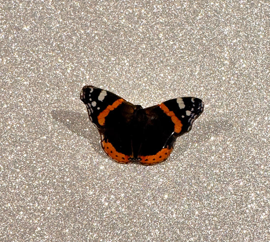 Red Admiral Butterfly enamel Pin