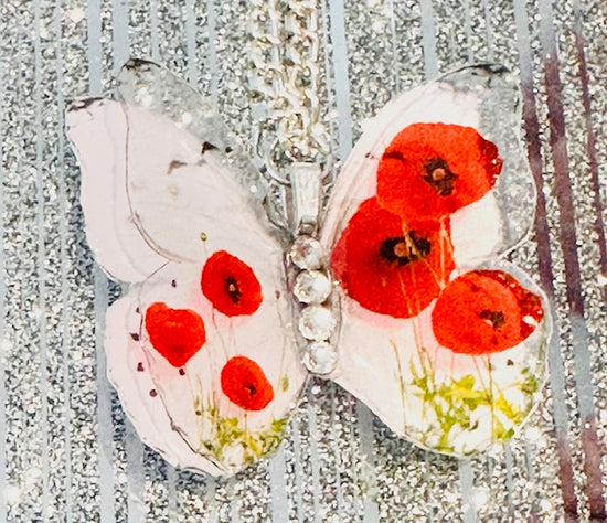 Remembrance day red poppy jewellery handmade