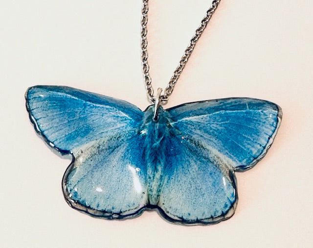 Holly Blue butterfly pendant.