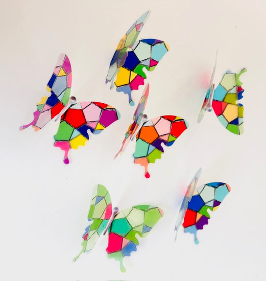 handcrafted butterfly stained glass