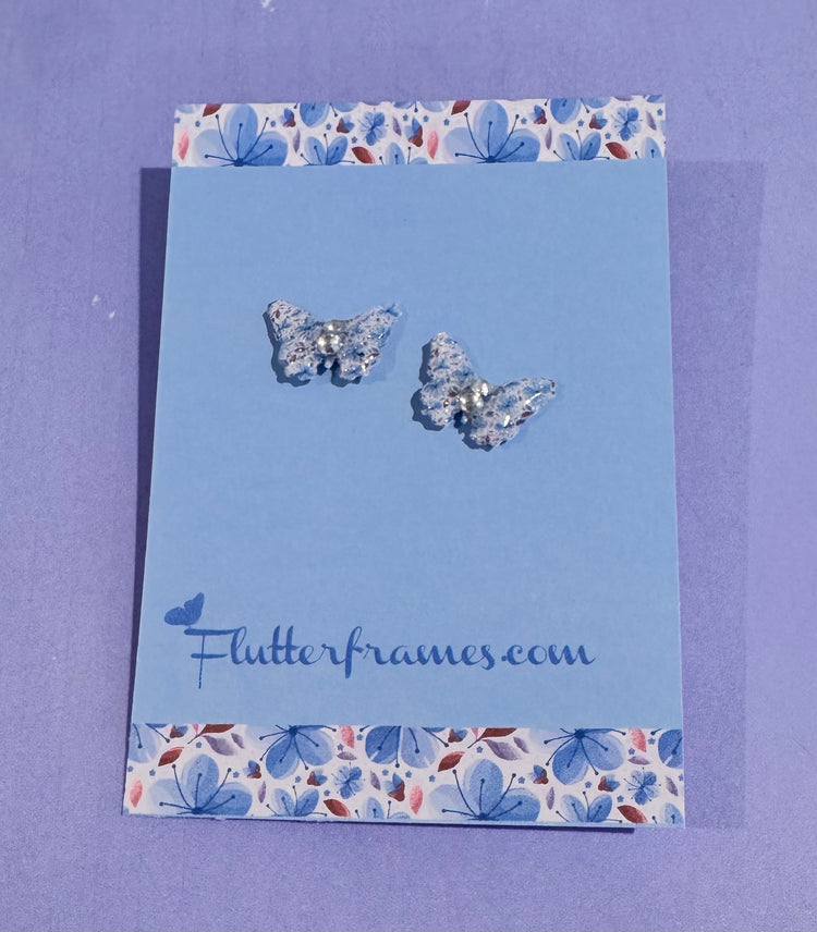 handmade floral butterfly earrings