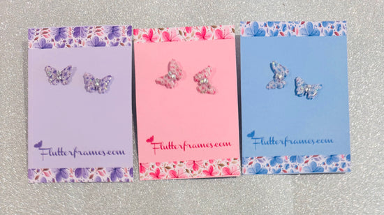 pretty handcrafted butterfly stud earrings