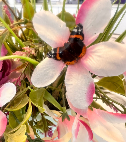 Red Admiral Purple  butterfly brooch