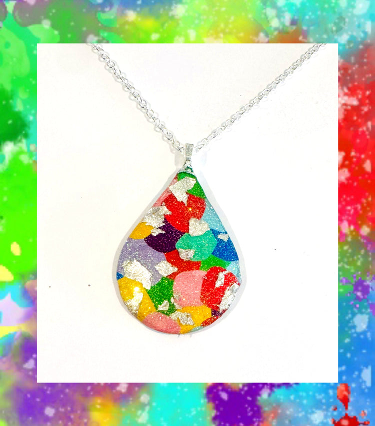 handmade bold abstract pendant