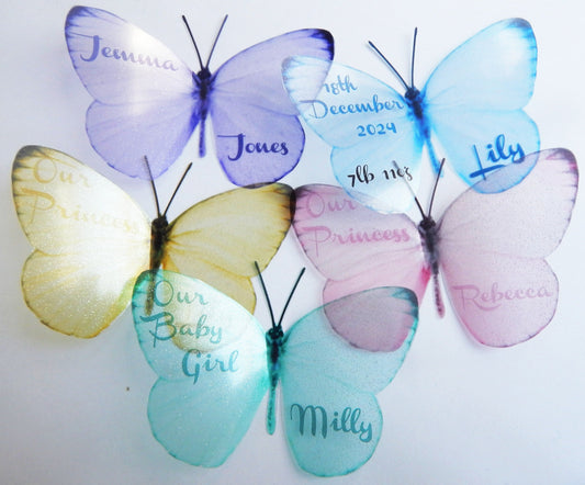 Personalized name pastel Butterflies,Christening gift,nursery decor,children's room ,personalized baby name decorations,girl