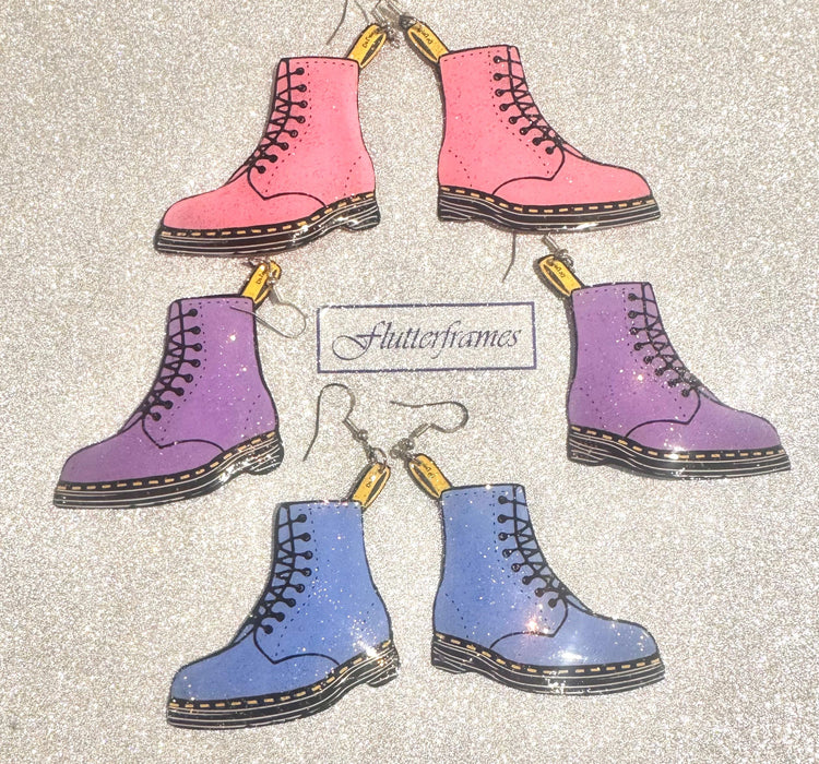 Dr Marten's boot style earrings