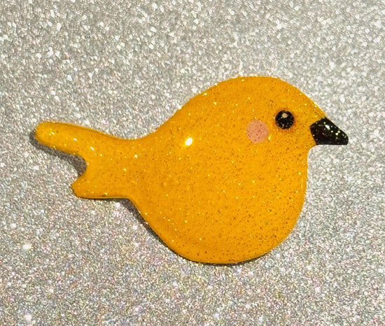 Yellow bird enamel Pin