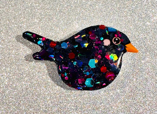 Blackbird handmade enamel pin