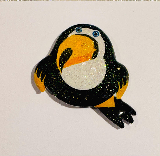 Toucan enamel pin brooch-lapel-badge.