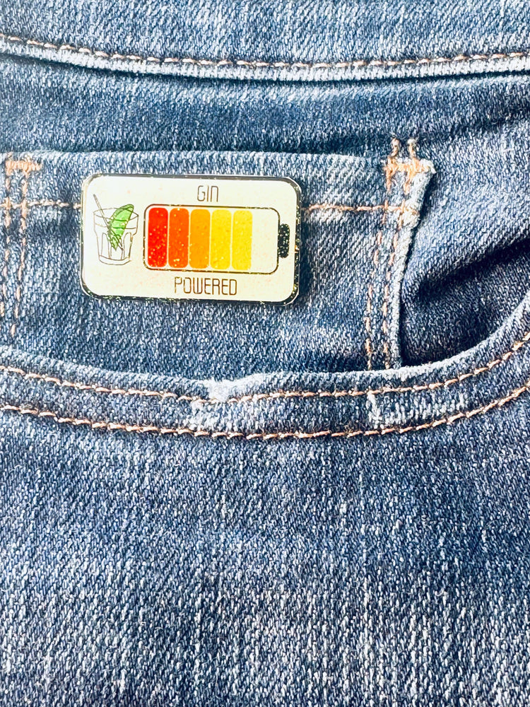 Gin powered  funny pin