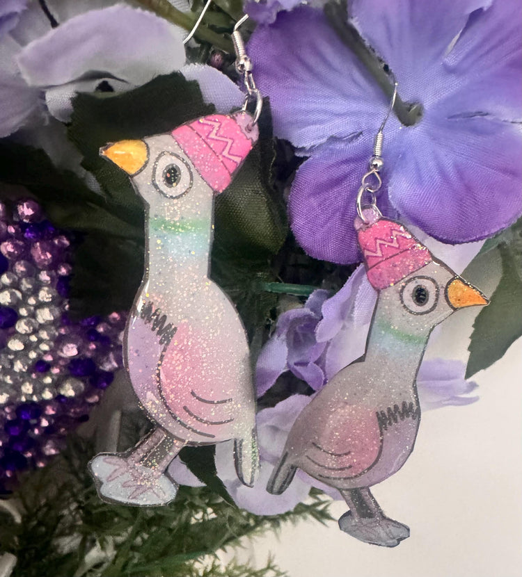 Funky Pigeon dangle earring 10th anniversary gift