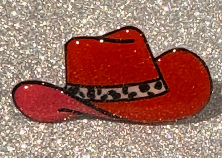 Cowboy hat Pin Badge. Not enamel,line dancing gift .Dallas fan. handmade Cowgirl hat pin brooch. Western fan brooch.Line dancing idea