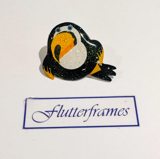 eco friendly recycled  Toucan enamel pin. Fat toucan 