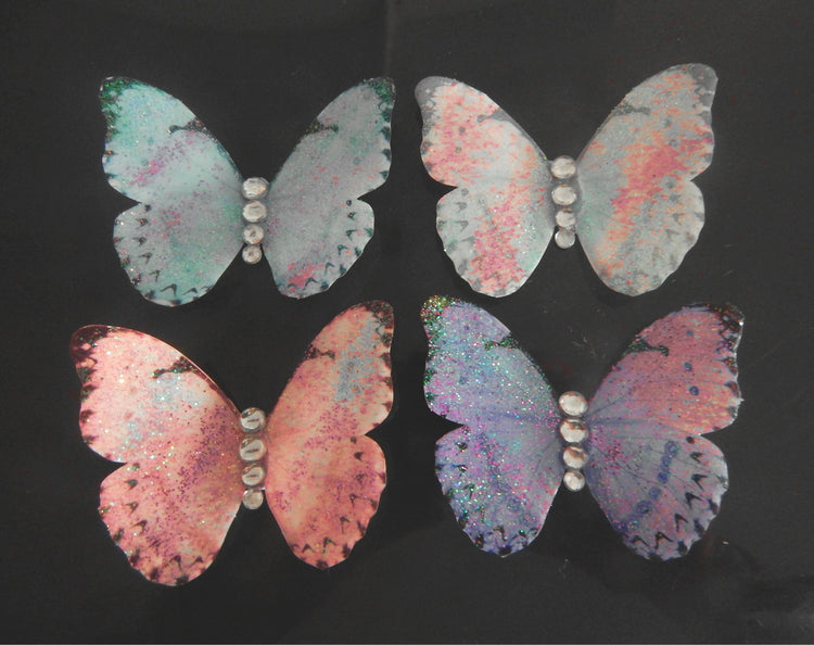 Outdoor pastel butterflies,weatherproof, Garden Fence Decor, Outdoor & Indoor Decor. Fairy garden