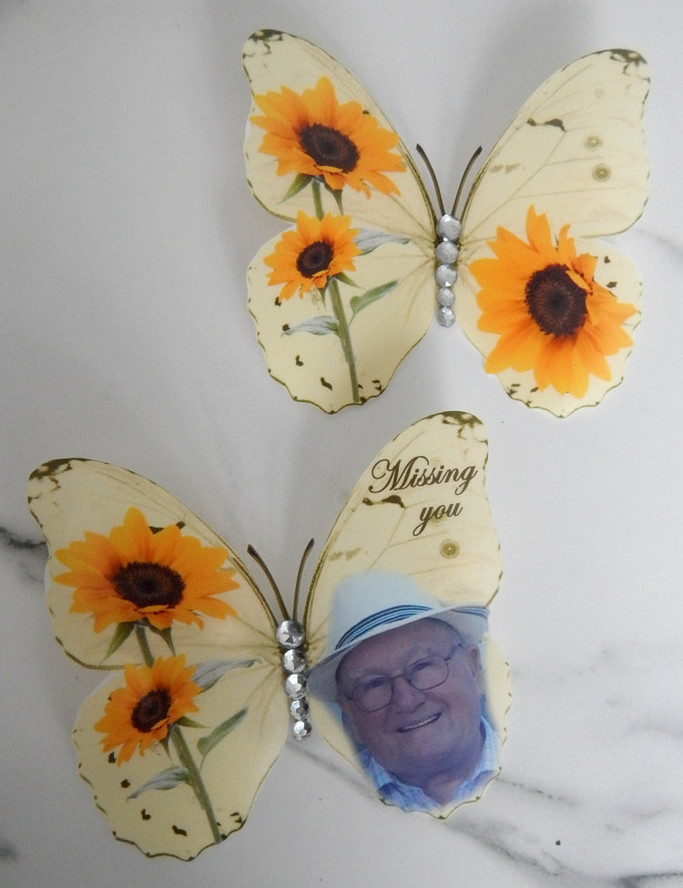 Bereavement butterfly keepsake clips