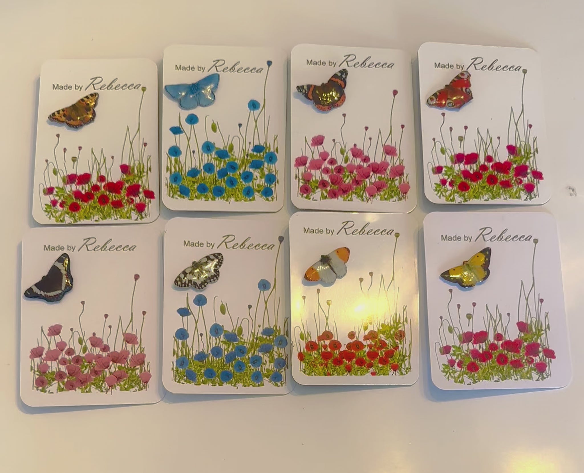 butterfly pins, British collection 