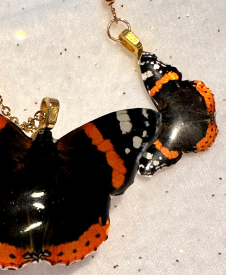 Red Admiral resin  jewellery set