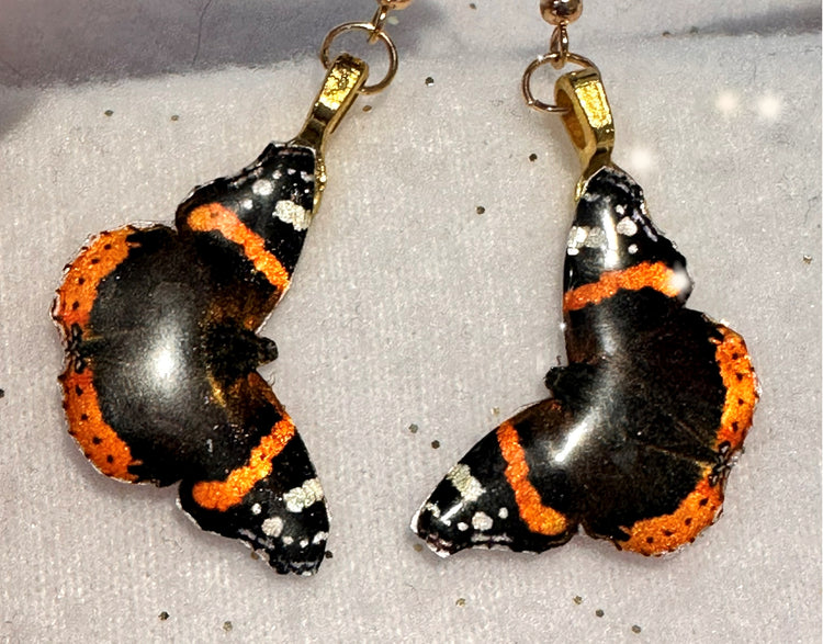 Red Admiral pendant and earrings set.