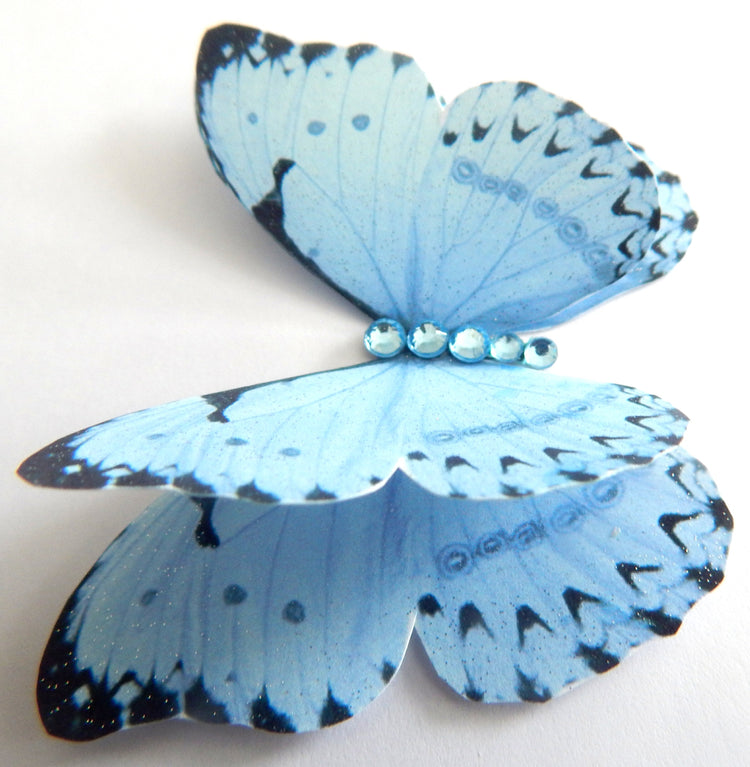 Beautiful Blue Butterflies decor, double layered stunning, stickers butterflies